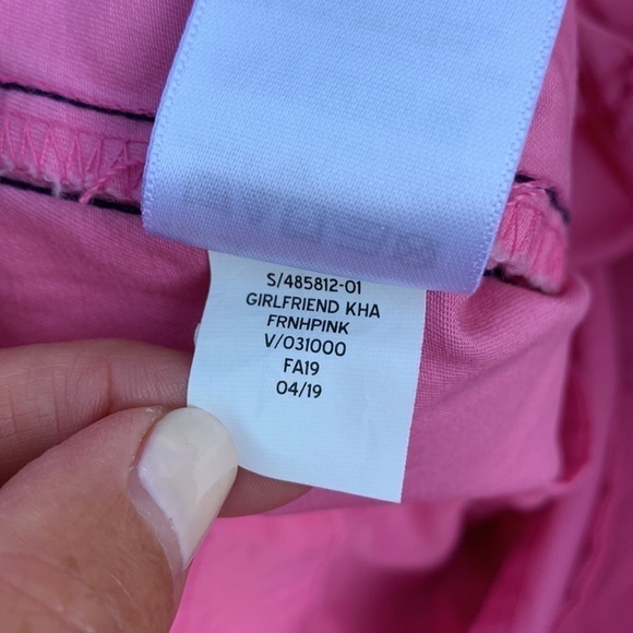 Gap Girlfriend Khaki - French Pink with Navy Side Stripes - Picture 15 of 16